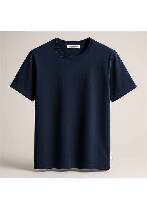T-shirt Blu Navy Uomo Paolo Pecora Milano in Jersey di Cotone  Made in Italy PAOLO PECORA | T-shirt | F022 41386685